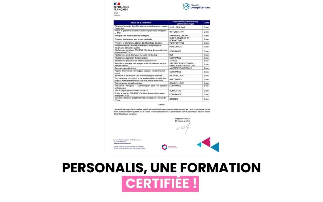 Ma formation certifiante enregistrée au Répertoire Spécifique : une étape clé pour professionnaliser les formateurs indépendants