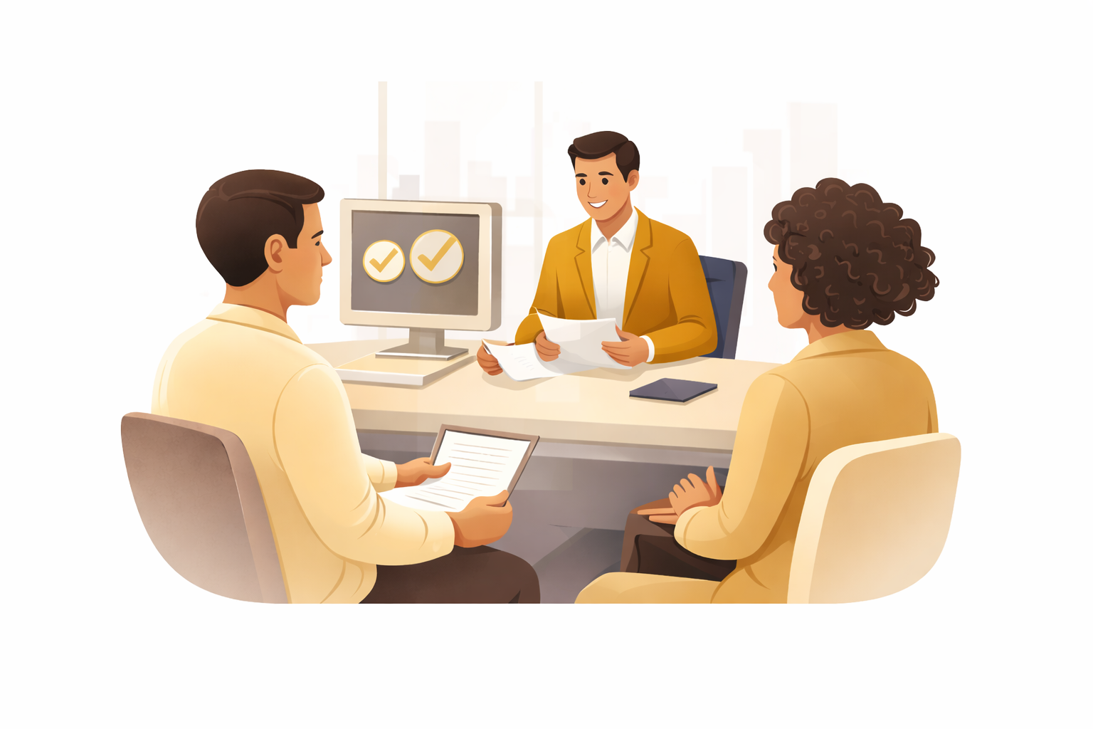 Réunion professionnelle dans un bureau